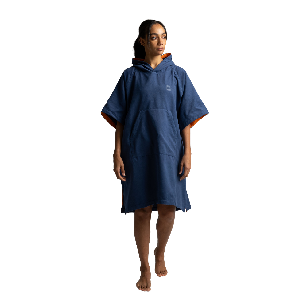 Women's Quick Dry Microfibre Poncho Changing Robe - Admiral Blue