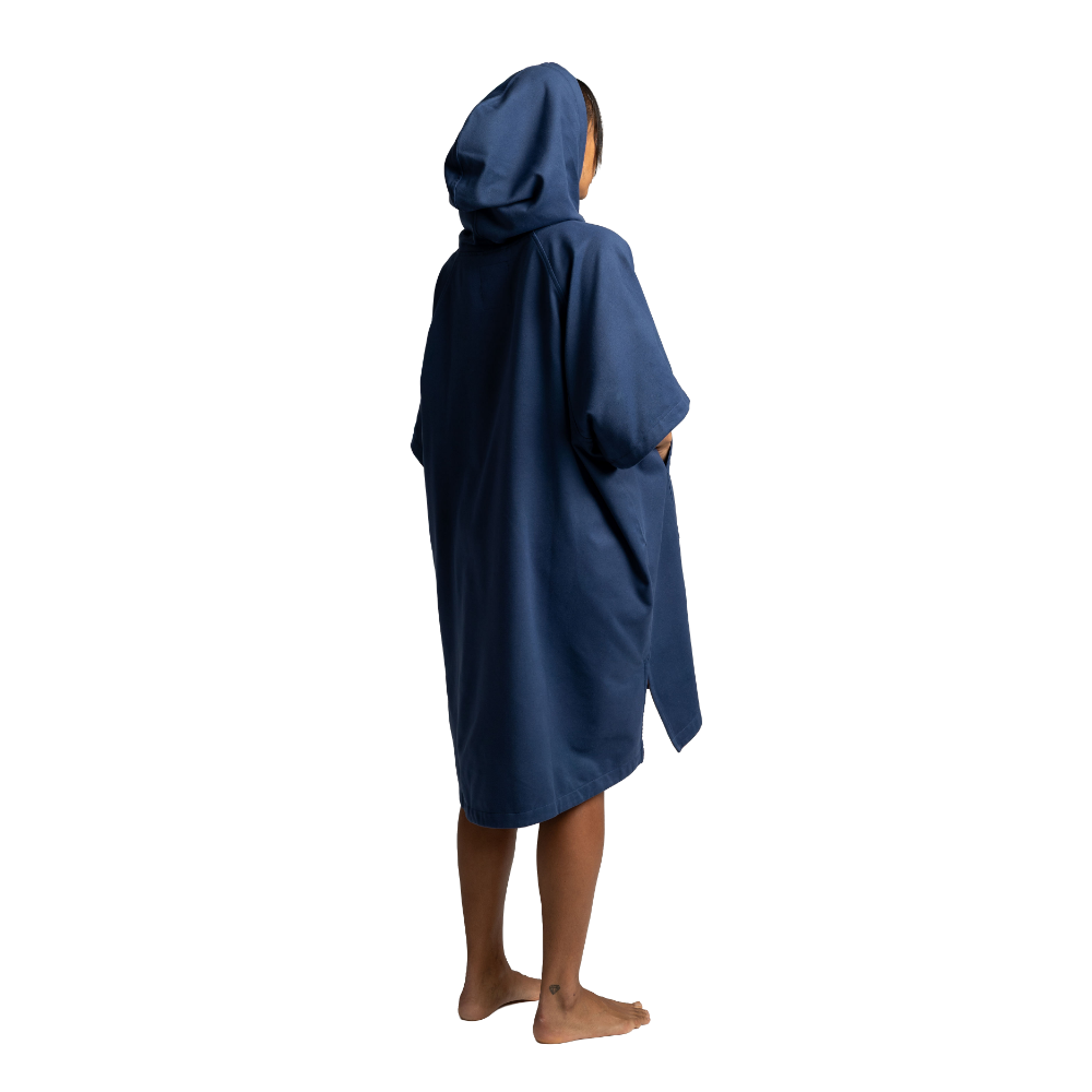 Women's Quick Dry Microfibre Poncho Changing Robe - Admiral Blue