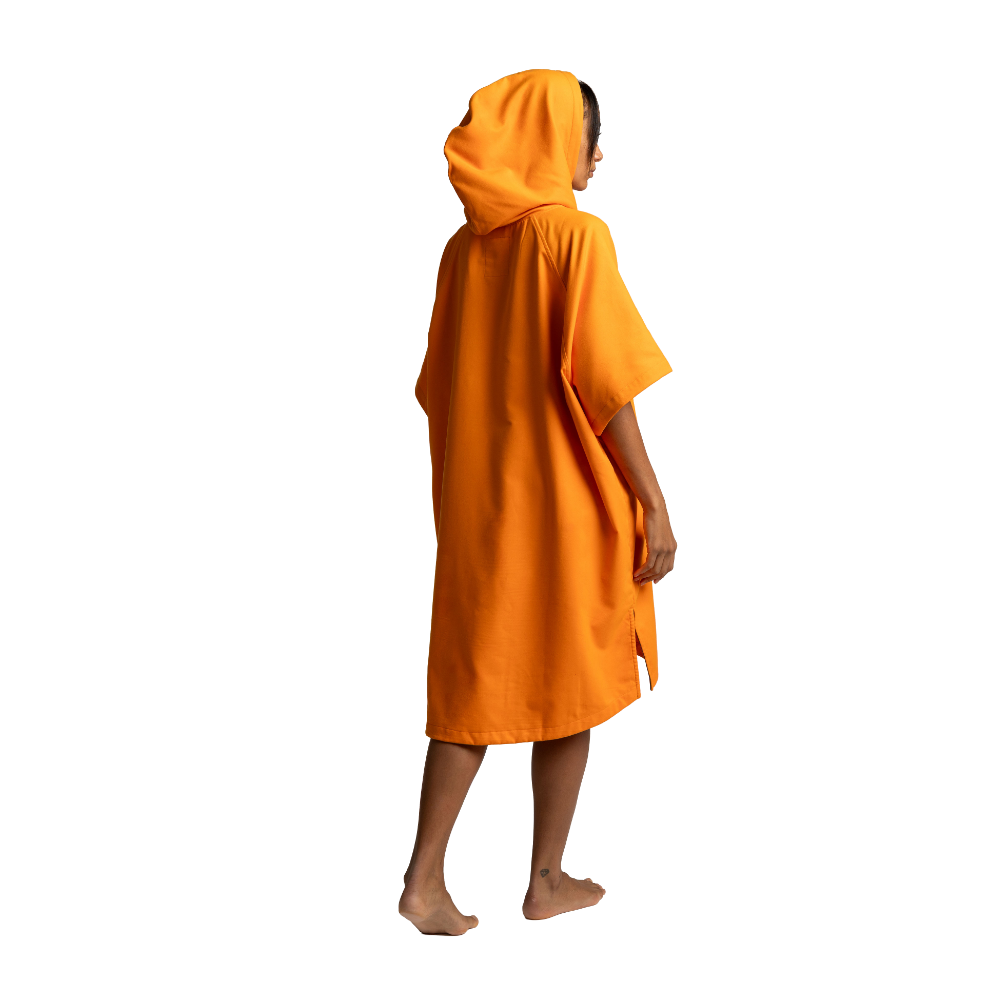 Women's Quick Dry Microfibre Poncho Changing Robe - Bitter Orange