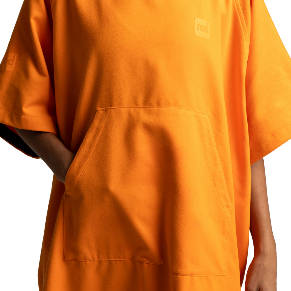 Women's Quick Dry Microfibre Poncho Changing Robe - Bitter Orange
