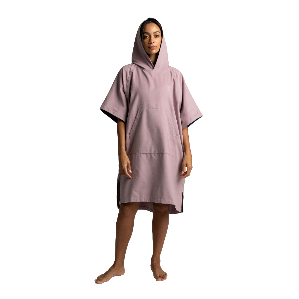 Women's Quick Dry Microfibre Poncho Changing Robe - Salty Pink