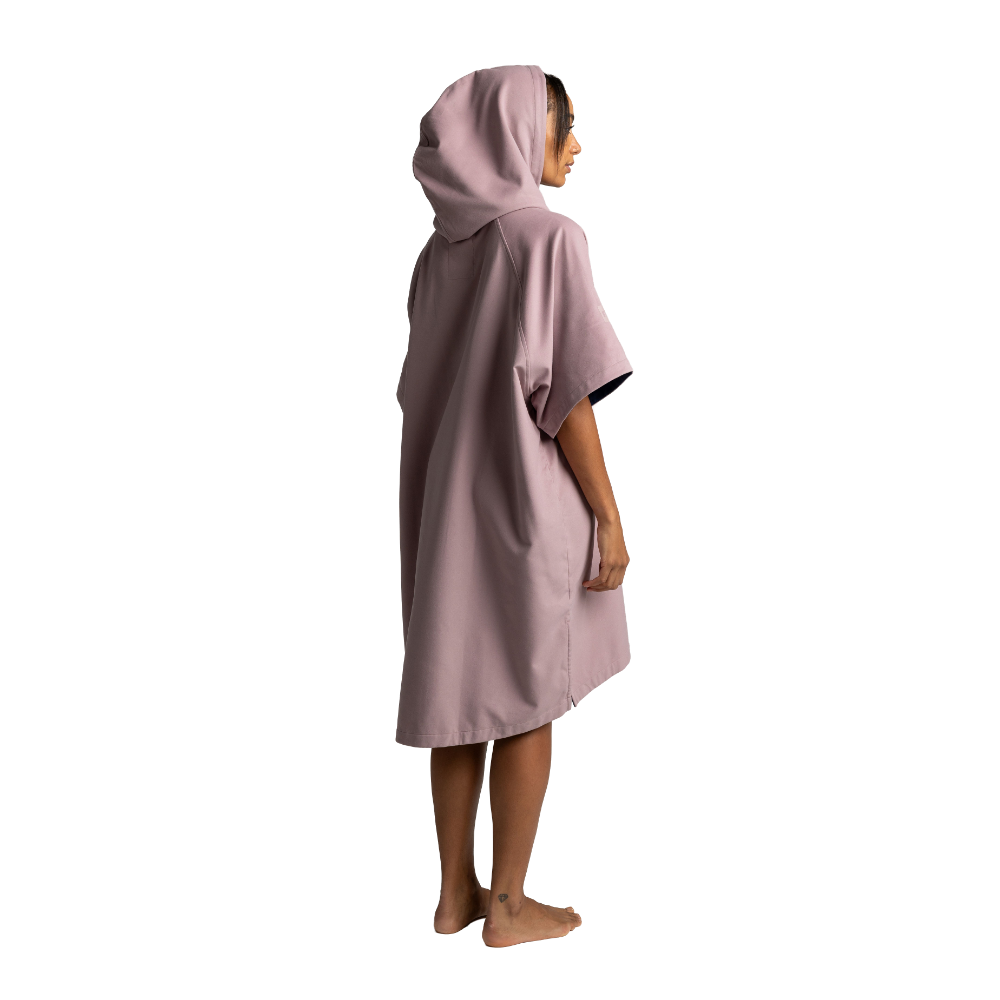 Women's Quick Dry Microfibre Poncho Changing Robe - Salty Pink