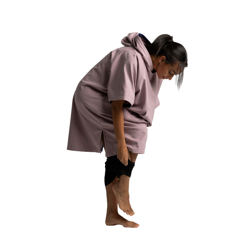 Women's Quick Dry Microfibre Poncho Changing Robe - Salty Pink