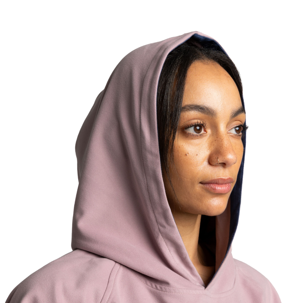 Women's Quick Dry Microfibre Poncho Changing Robe - Salty Pink