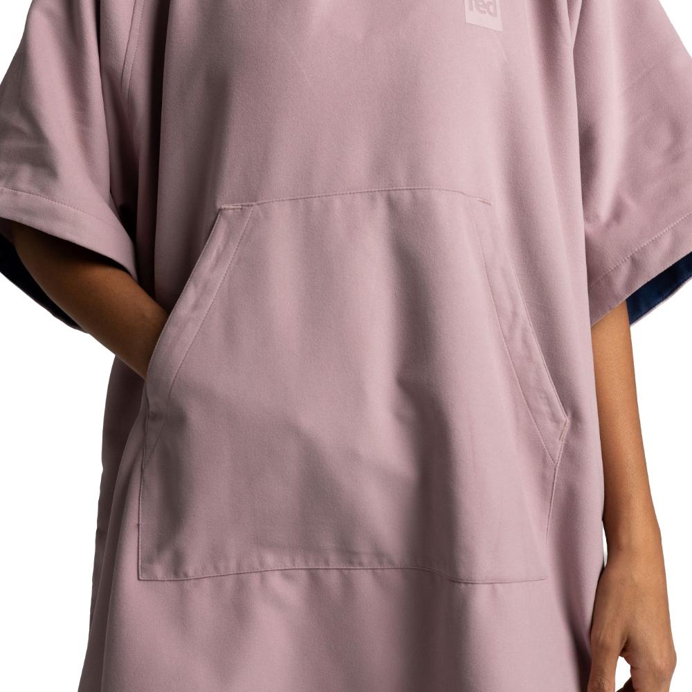 Women's Quick Dry Microfibre Poncho Changing Robe - Salty Pink