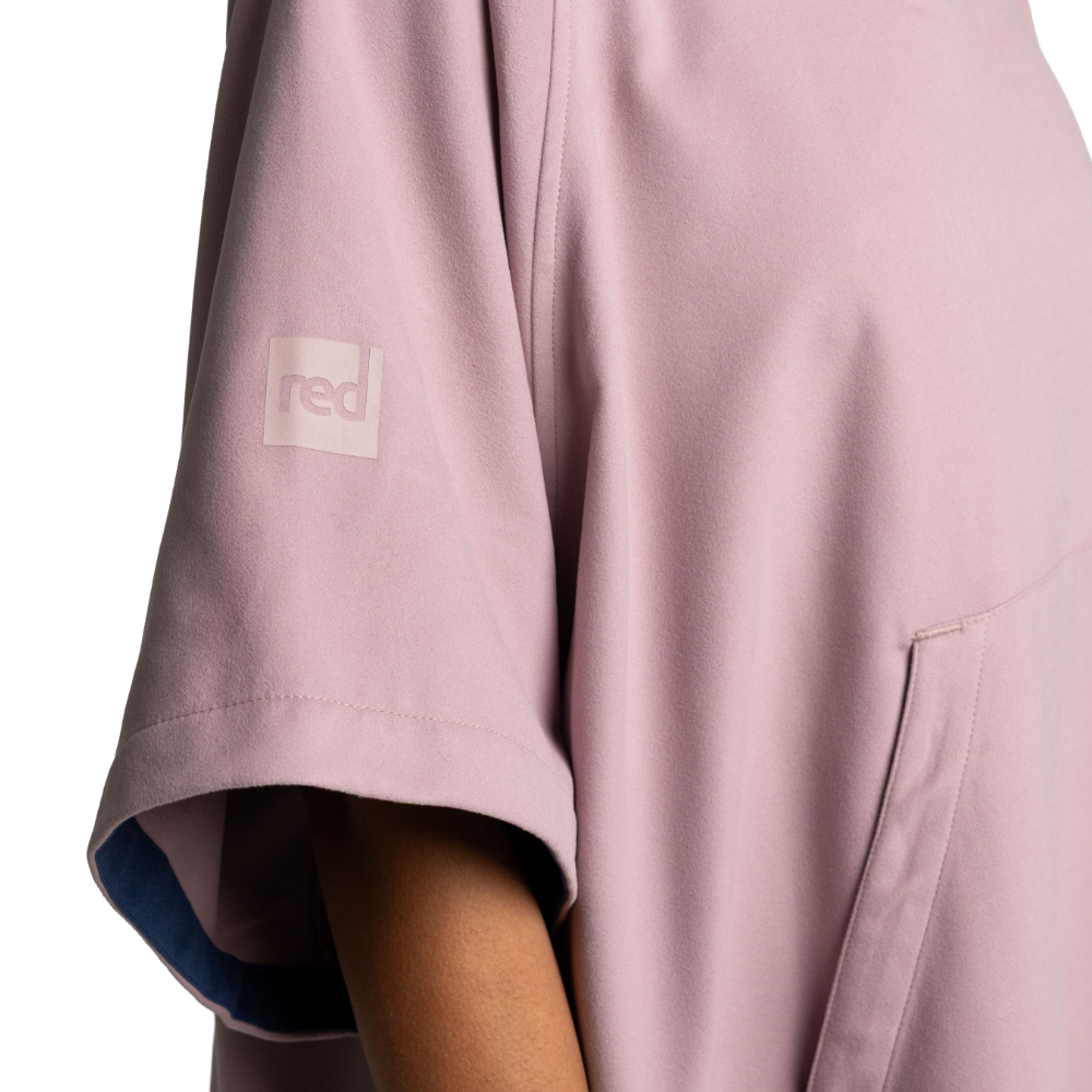 Women's Quick Dry Microfibre Poncho Changing Robe - Salty Pink