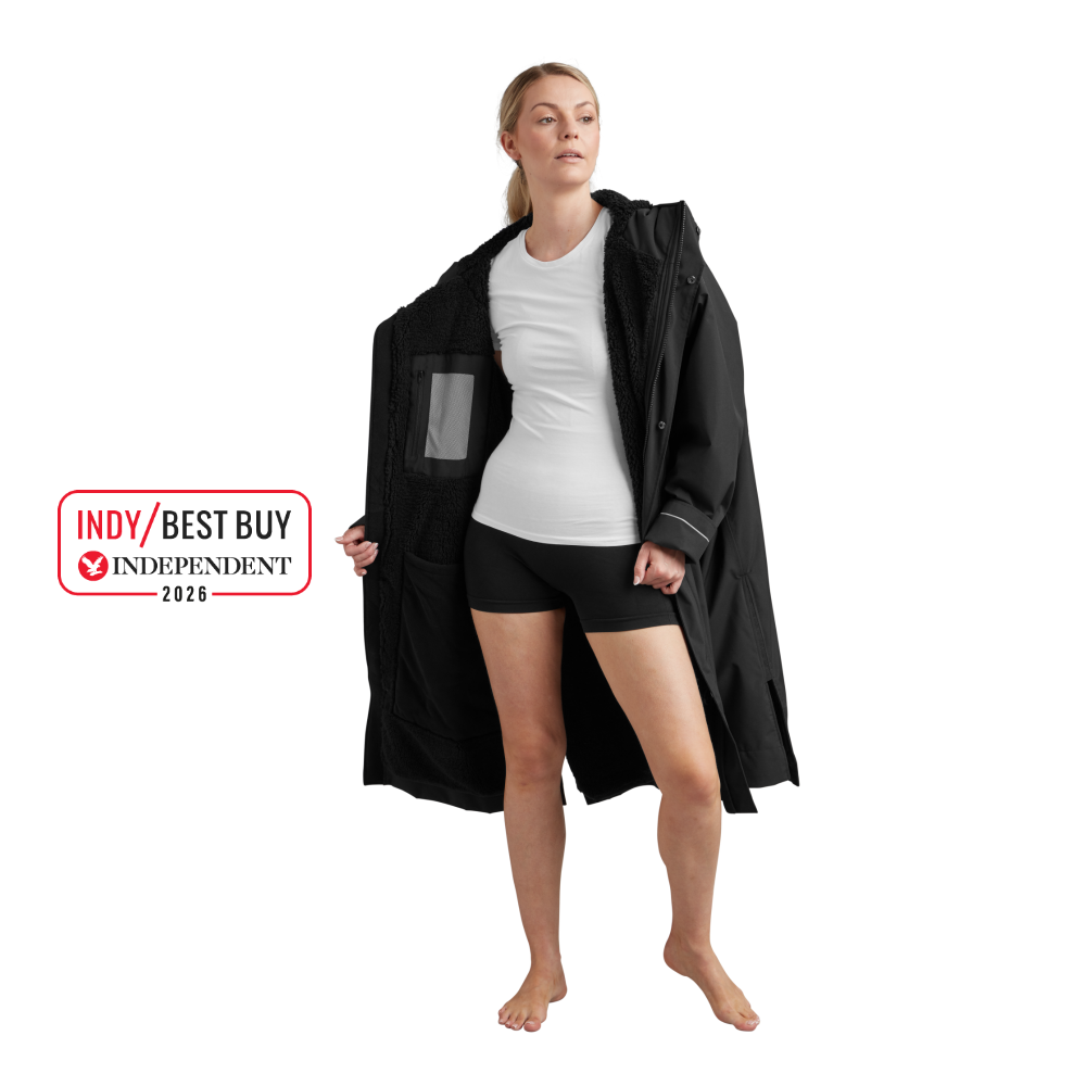 Women's Long Sleeve Dry Waterproof Changing Robe Alter EVO - Stealth Black