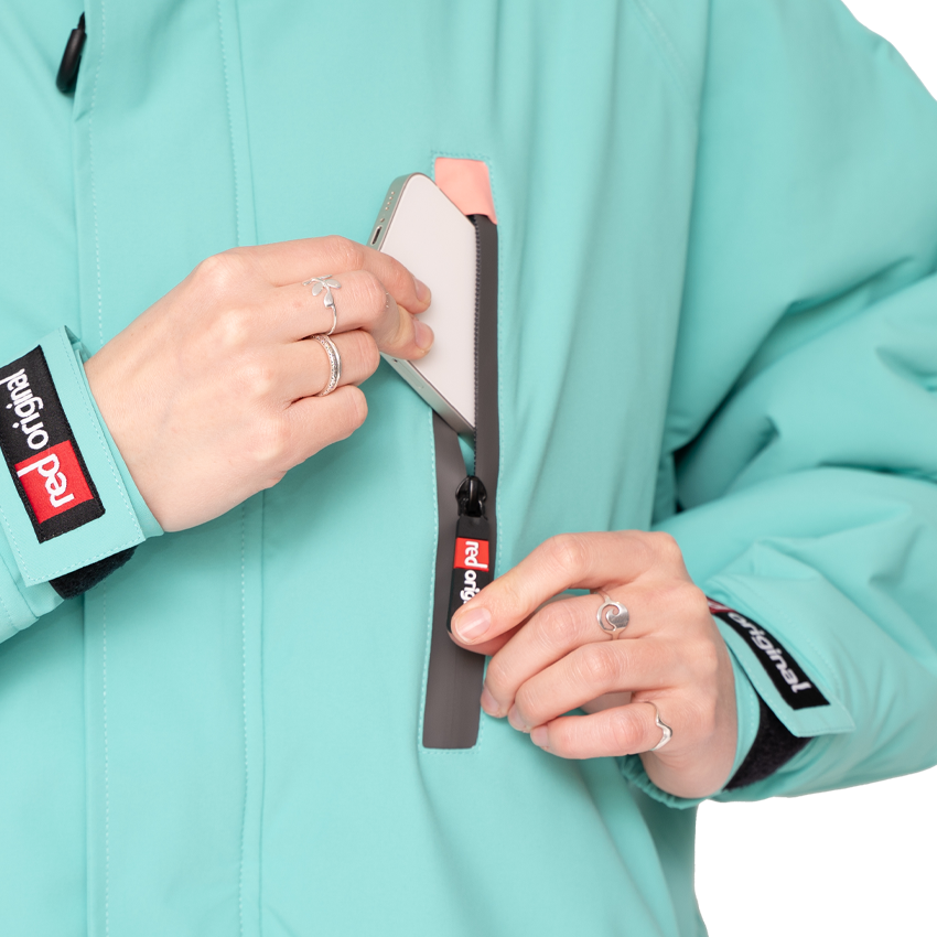 Women's Long Sleeve Pro Change Robe EVO - Icebergs Aqua