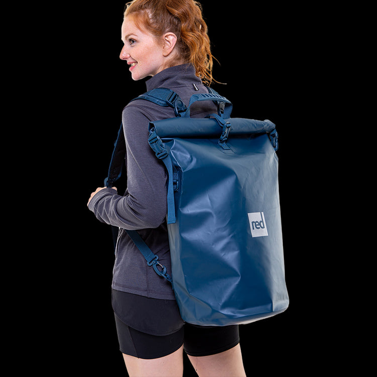 Waterproof Roll Top Dry Bag Backpack - Deep Blue