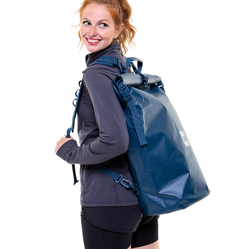 Waterproof Roll Top Dry Bag Backpack - Deep Blue