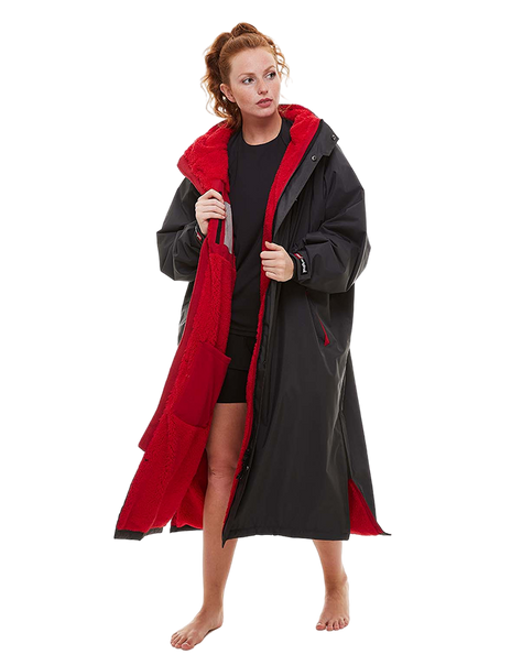 Red Grey Changing Robe Red Original Women's Long-Sleeve Waterproof Changing Robes